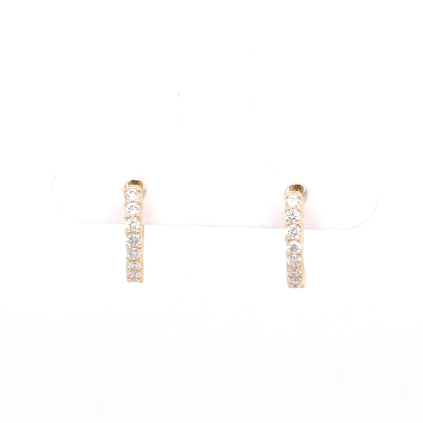 .23 Diamond Hoop Earrings in 14K Yellow Gold
