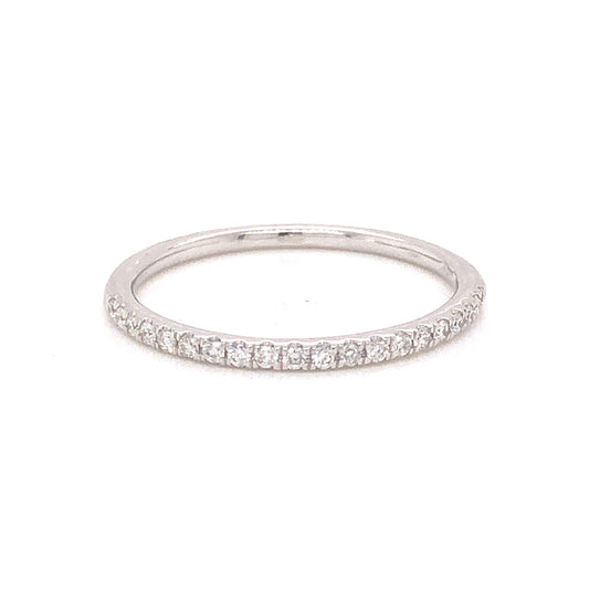 .14 Half-Eternity Diamond Wedding Band in 14k White Gold