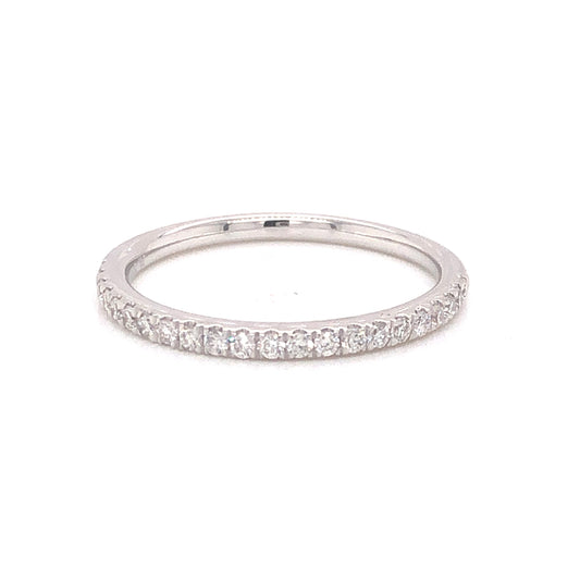 .23 Half-Eternity Diamond Wedding Band in 14k White Gold