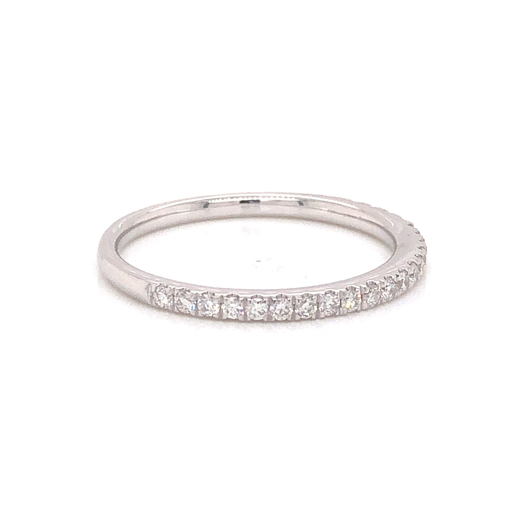 .23 Half-Eternity Diamond Wedding Band in 14k White Gold