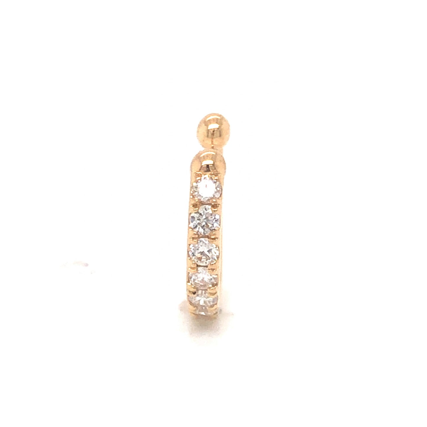.17 Diamond Cuff Earring in 14K Yellow Gold