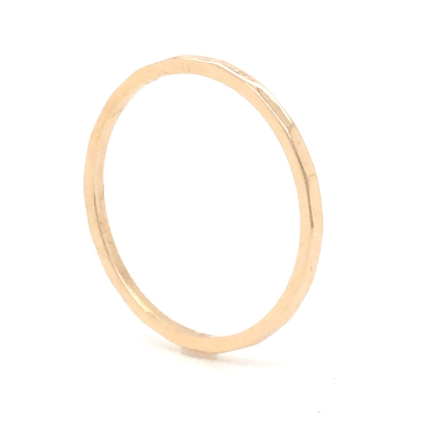 Mid-Century Textured Stacking Band in 14k Yellow Gold