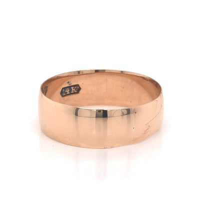 6.64mm Mid-Century Wedding Band in 14k Yellow Gold