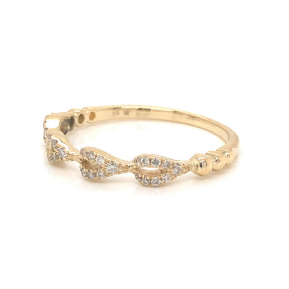 .13 Pave Diamond Wedding Band in 14k Yellow Gold