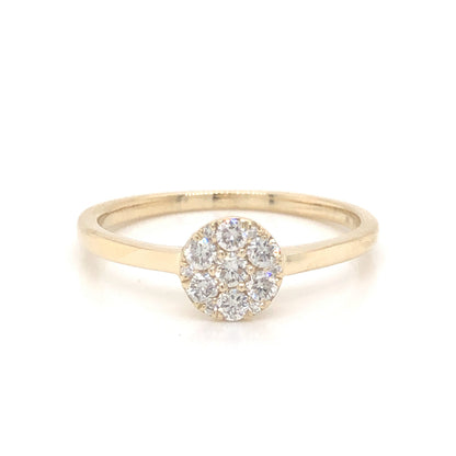 .26 Pave Diamond Stacking Ring in 14k Yellow Gold