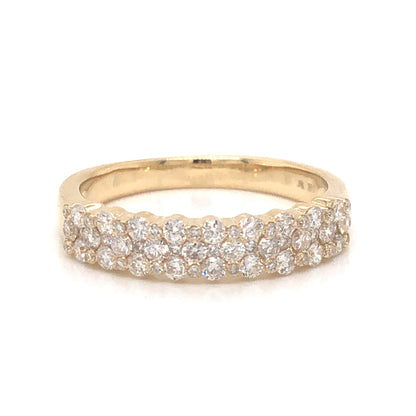 .60 Pave Diamond Wedding Band in 14k Yellow Gold