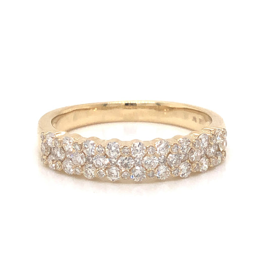 .60 Pave Diamond Wedding Band in 14k Yellow Gold