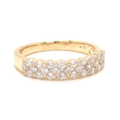 .60 Pave Diamond Wedding Band in 14k Yellow Gold