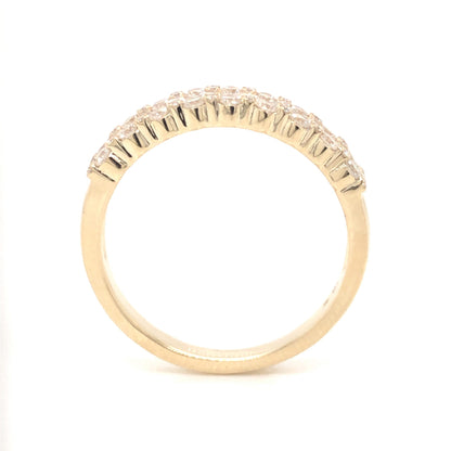 .60 Pave Diamond Wedding Band in 14k Yellow Gold