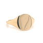 Modern Oval Signet Ring in 14k Yellow Gold