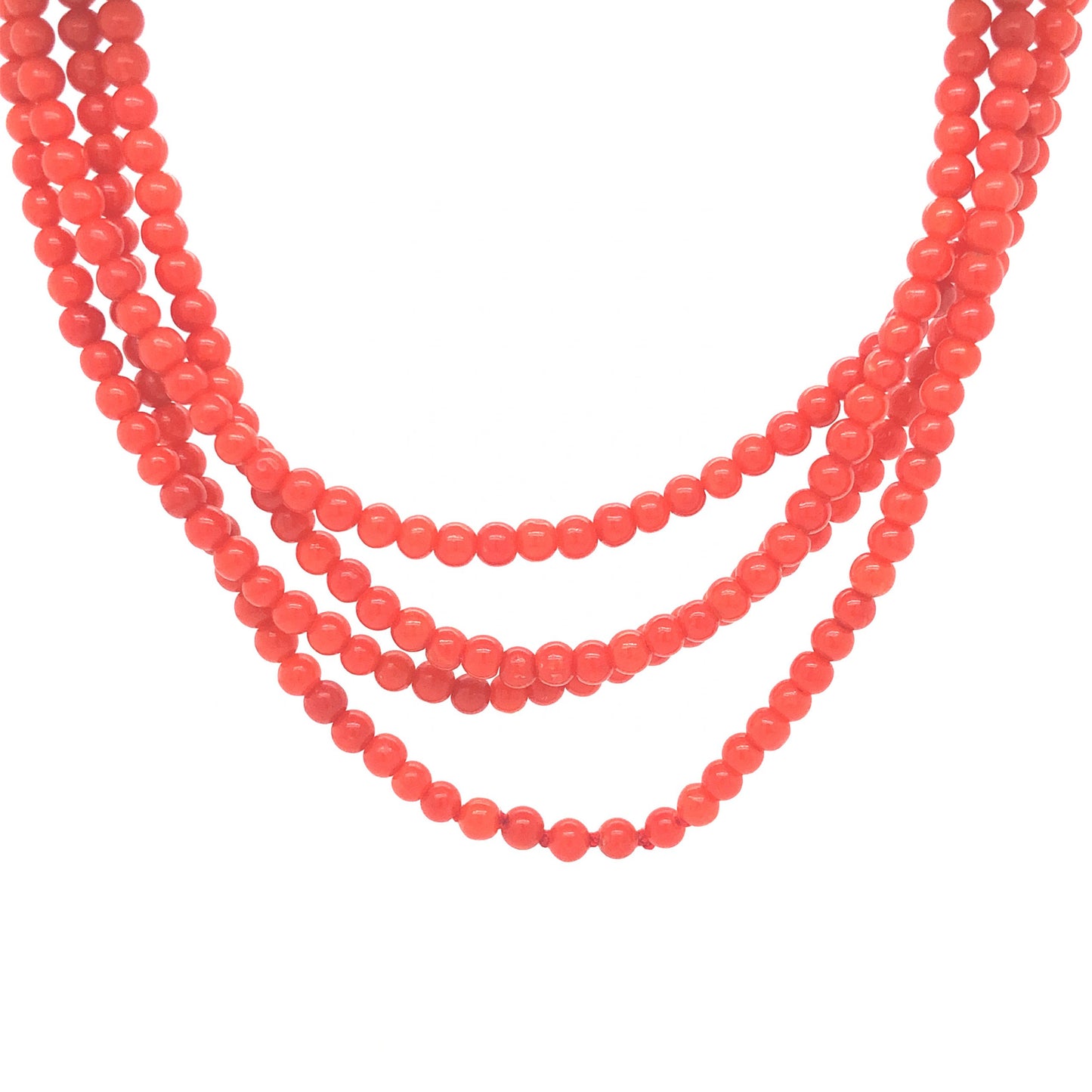 37 Inch Beaded Coral Necklace - Filigree Jewelers