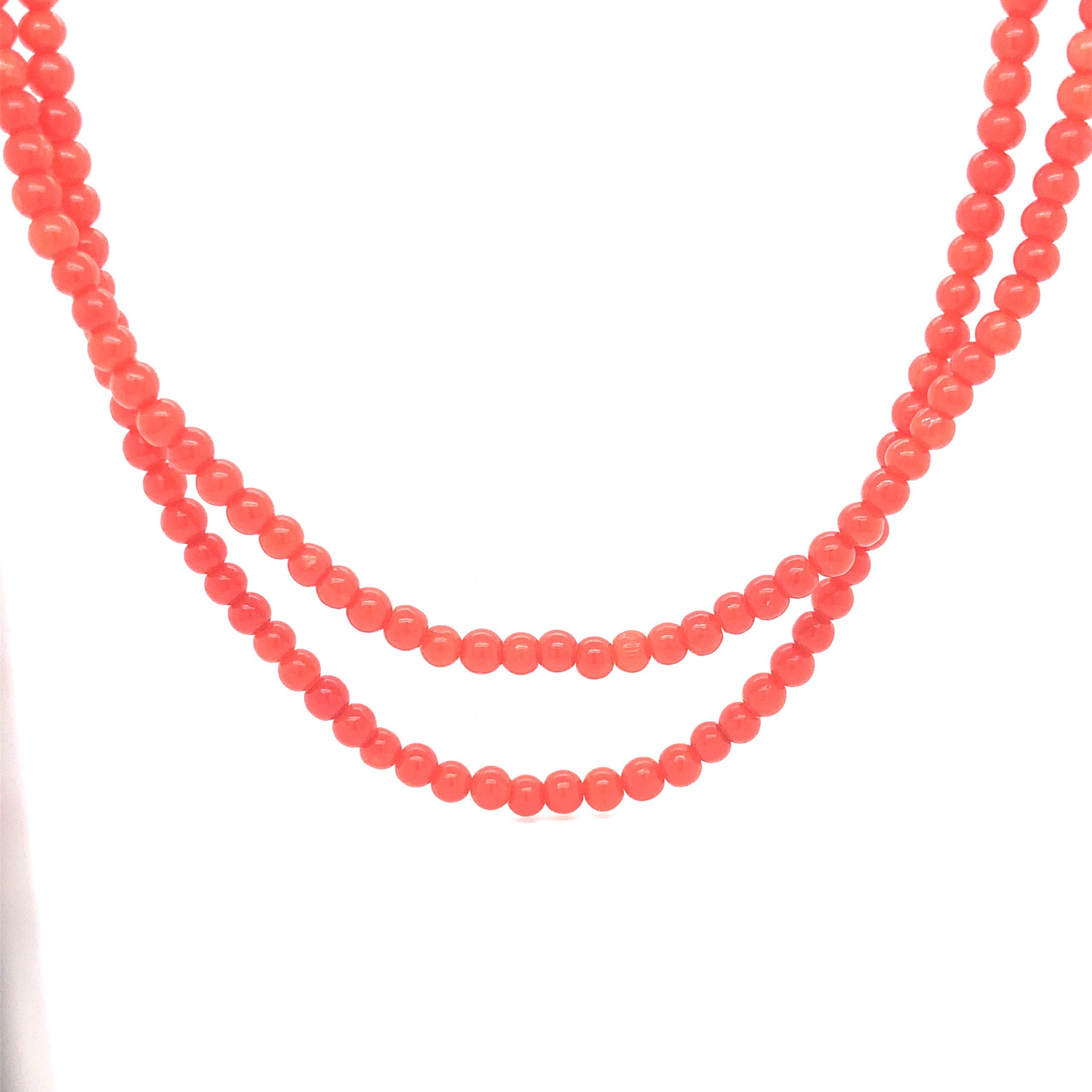 Coral Set Pendant & Chain | Studleys Jewellers