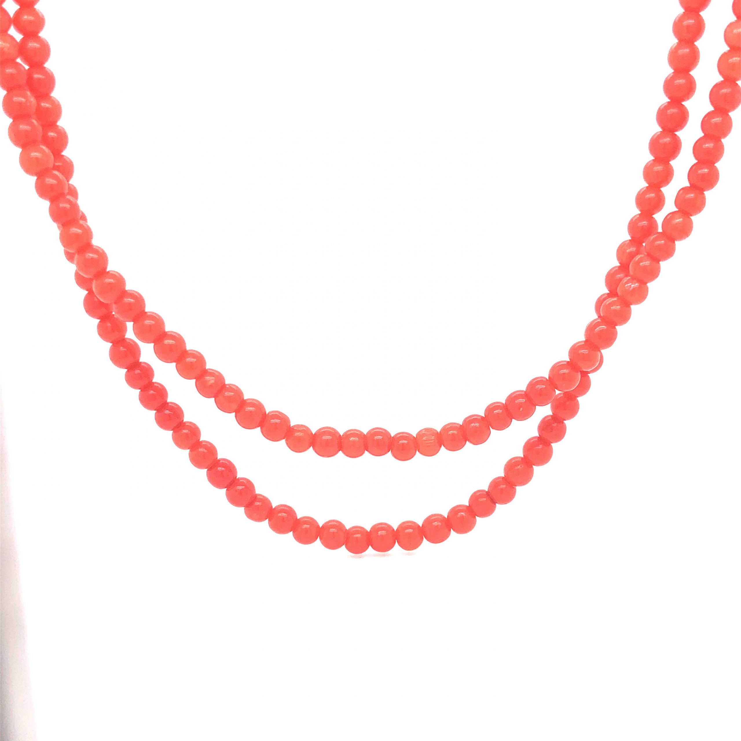 Coral coloured store necklace