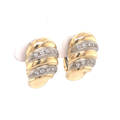 .20 Round Brilliant Cut Diamond Earrings in 18k Gold