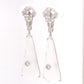 .30 Deco Diamond & Quartz Drop Earrings in Platinum
