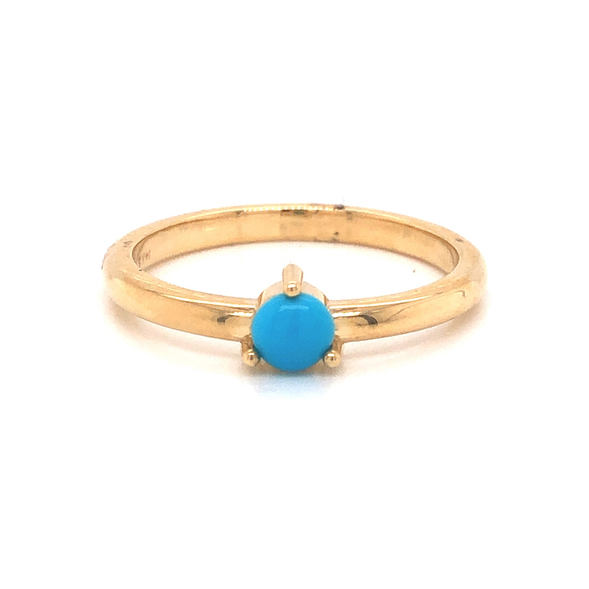 Turquoise Stacking Ring in 14k Yellow Gold