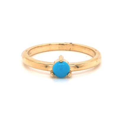 Turquoise Stacking Ring in 14k Yellow Gold