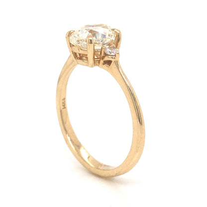 1.51 GIA Oval Cut Diamond Engagement Ring in 14k Yellow Gold