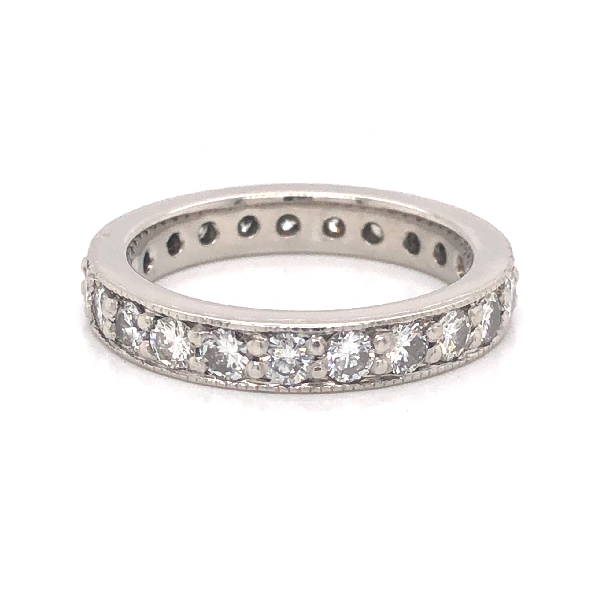 Antique Inspired Diamond Eternity Band in Platinum