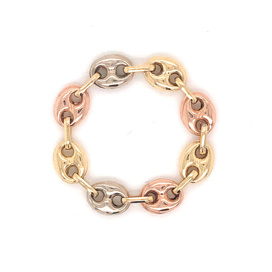 Flexible Chain Link Stacking Ring in 14k