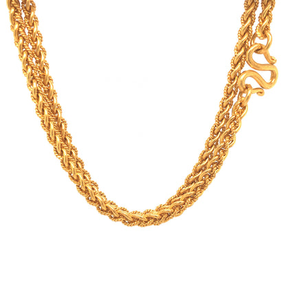 25 Inch Chain Necklace in 24k Yellow Gold