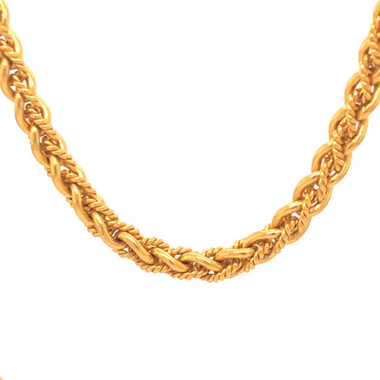 25 Inch Chain Necklace in 24k Yellow Gold