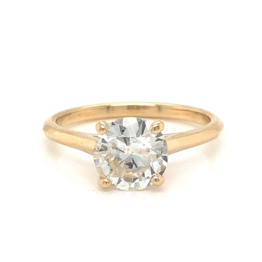 1.44 Solitaire Brilliant Cut Diamond Engagement Ring in 14K Yellow Gold