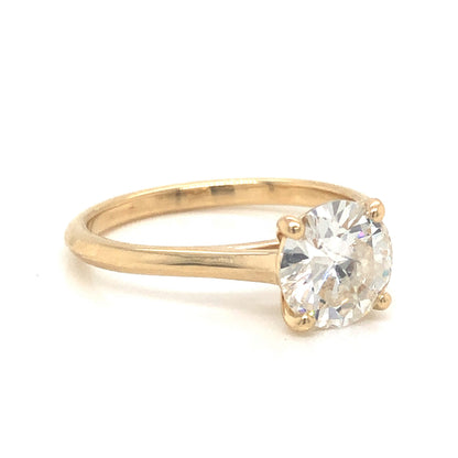 1.44 Solitaire Brilliant Cut Diamond Engagement Ring in 14K Yellow Gold