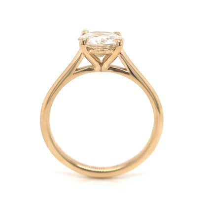 1.44 Solitaire Brilliant Cut Diamond Engagement Ring in 14K Yellow Gold