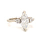 1.30 Marquise Diamond Engagement Ring in 14k White Gold
