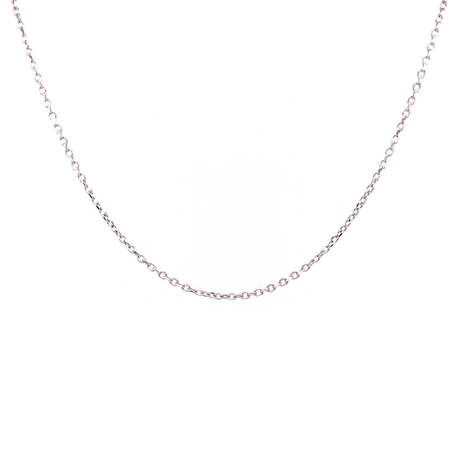 Adjustable Thin Necklace Chain in 14k White Gold