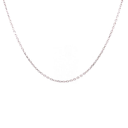 Adjustable Thin Necklace Chain in 14k White Gold