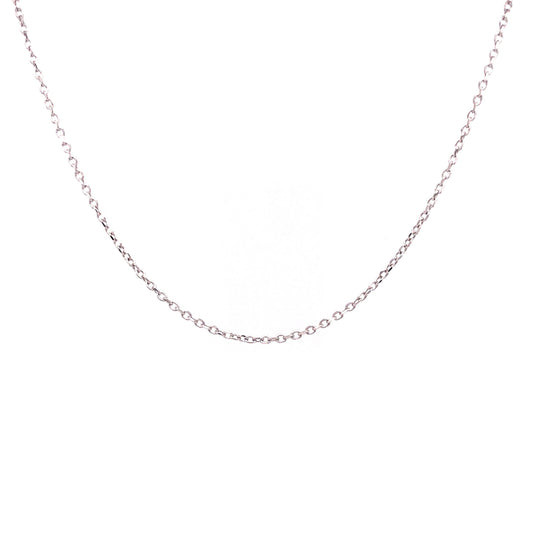 Adjustable Thin Necklace Chain in 14k White Gold