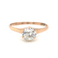 .83 Victorian Solitaire Diamond Engagement Ring in 14k Yellow Gold