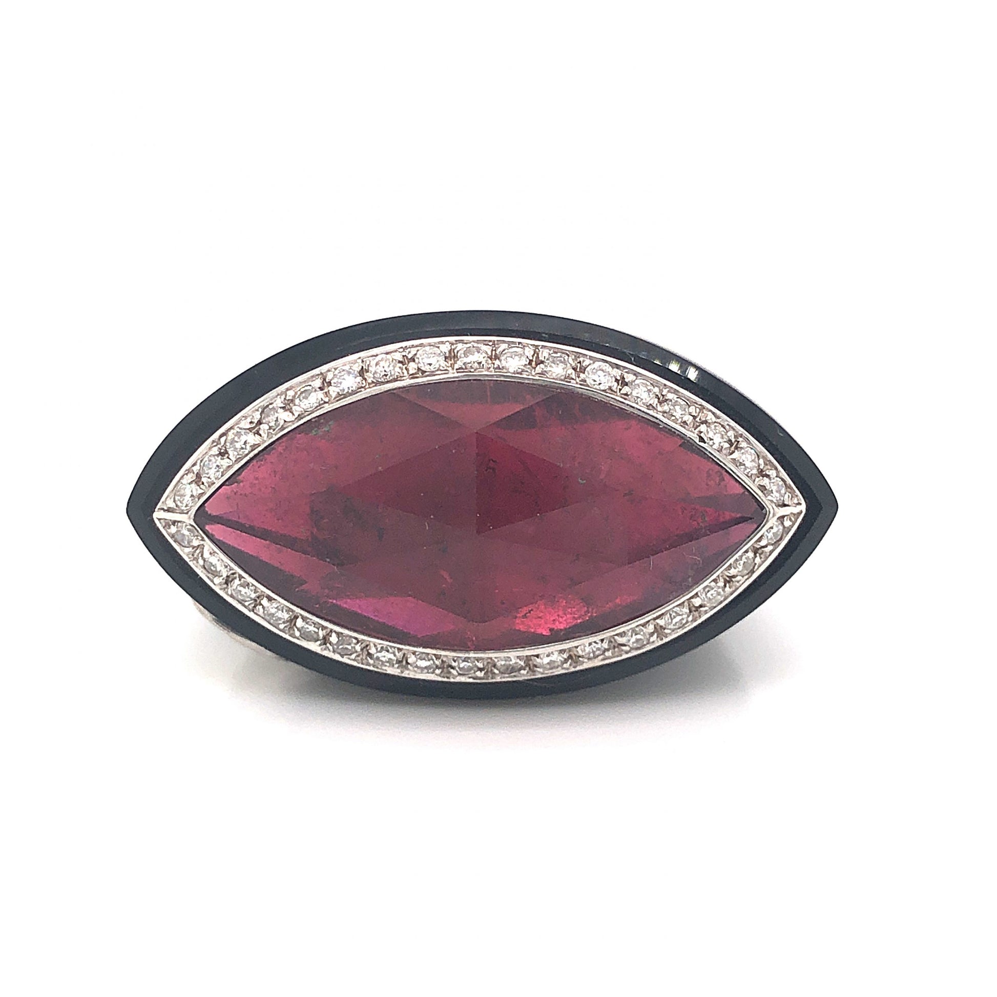 Pietra De Luna Pink Tourmaline & Diamond Cocktail Ring - Filigree Jewelers