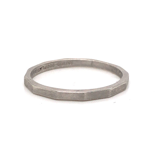 Vintage Tiffany & Co. Geometric Wedding Band in Platinum