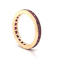 Channel Set Ruby Eternity Wedding Band in 14k Yellow Gold