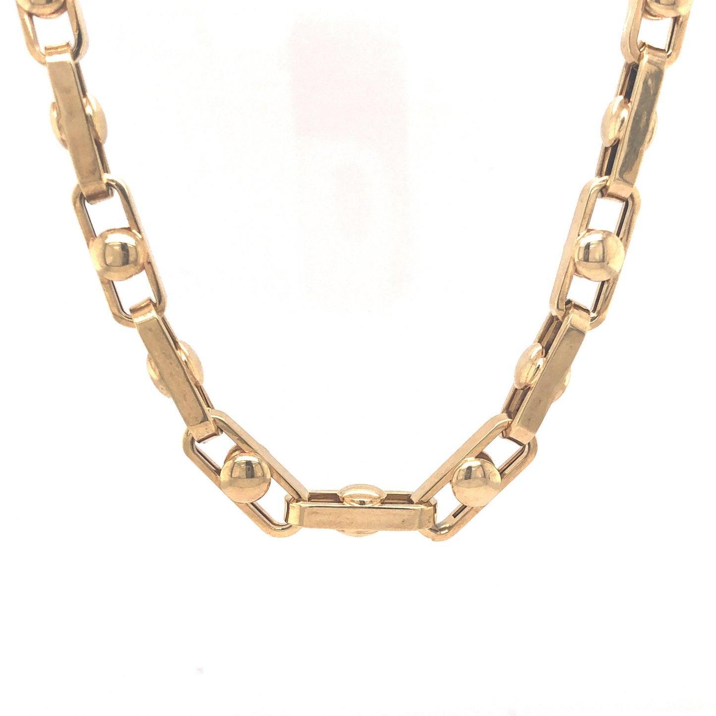 25 Inch Modern Chain Necklace in 14k Yellow Gold