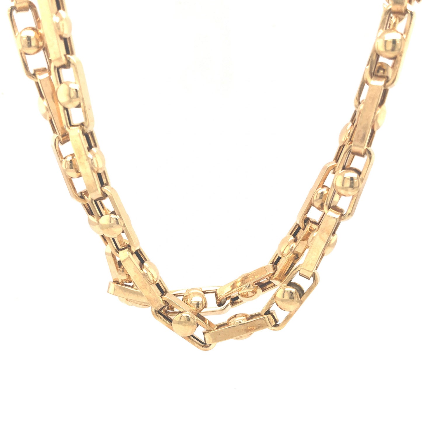 25 Inch Modern Chain Necklace in 14k Yellow Gold