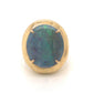 Mid-Century Opal Tablet Cocktail Ring in 14k Yellow Gold