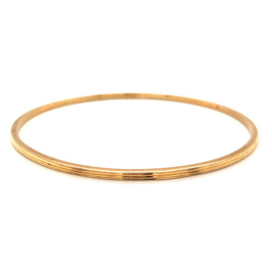 Mid-Century Bangle Bracelet in 18k Yellow Gold