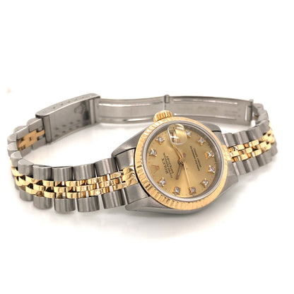 Ladies Rolex 2-Tone w/ Diamonds in 18k Yellow Gold & Stainless Steel