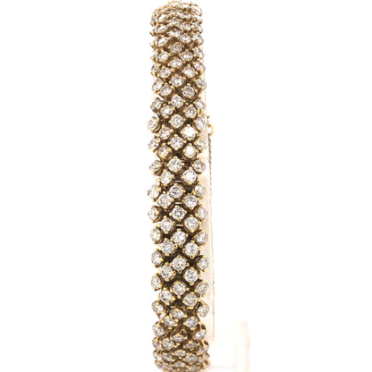 Pave Diamond Bracelet in 18k Yellow Gold