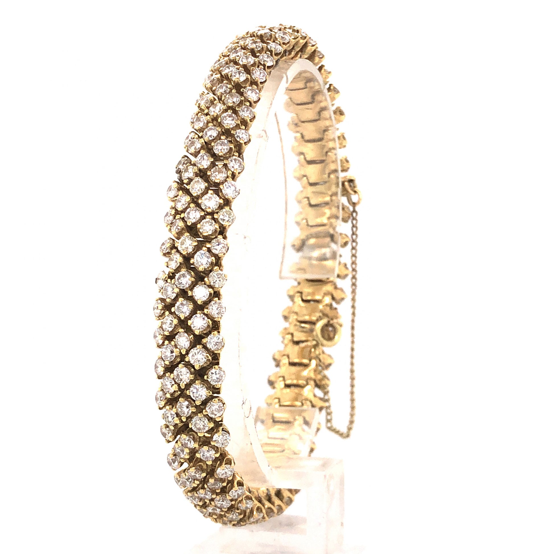 Pave Diamond Bracelet in 18k Yellow Gold