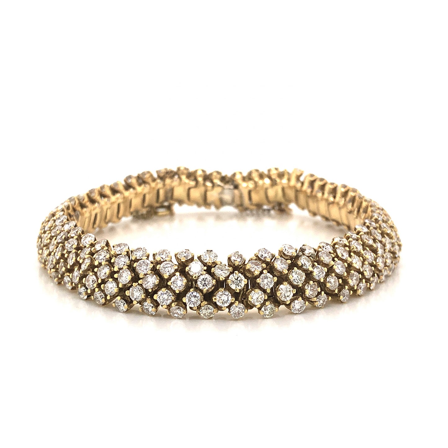 Pave Diamond Bracelet in 18k Yellow Gold