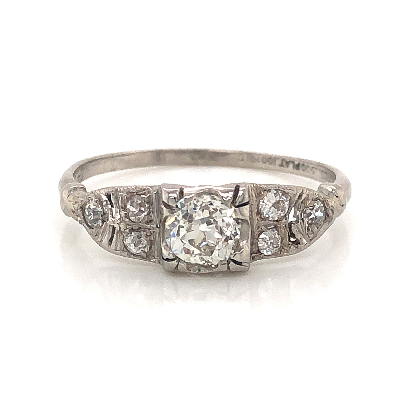 .43 Art Deco Diamond Engagement Ring in Platinum