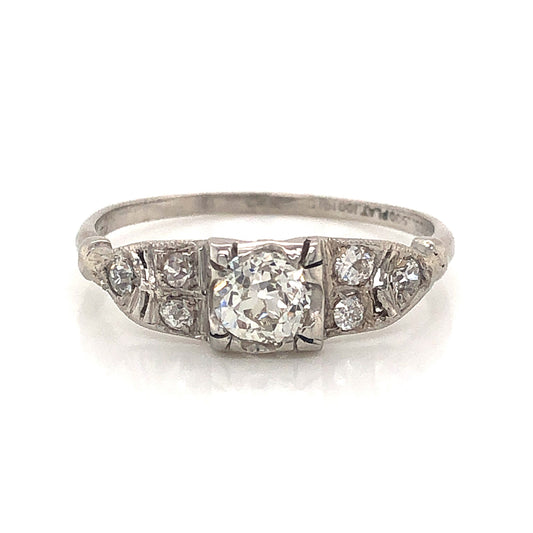 .43 Art Deco Diamond Engagement Ring in Platinum