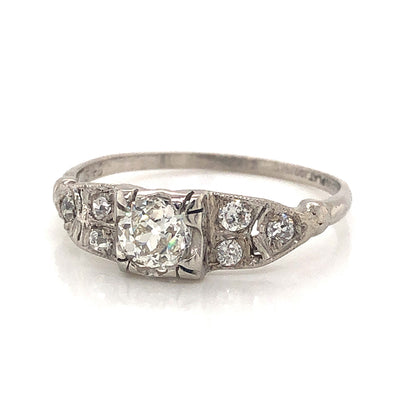 .43 Art Deco Diamond Engagement Ring in Platinum