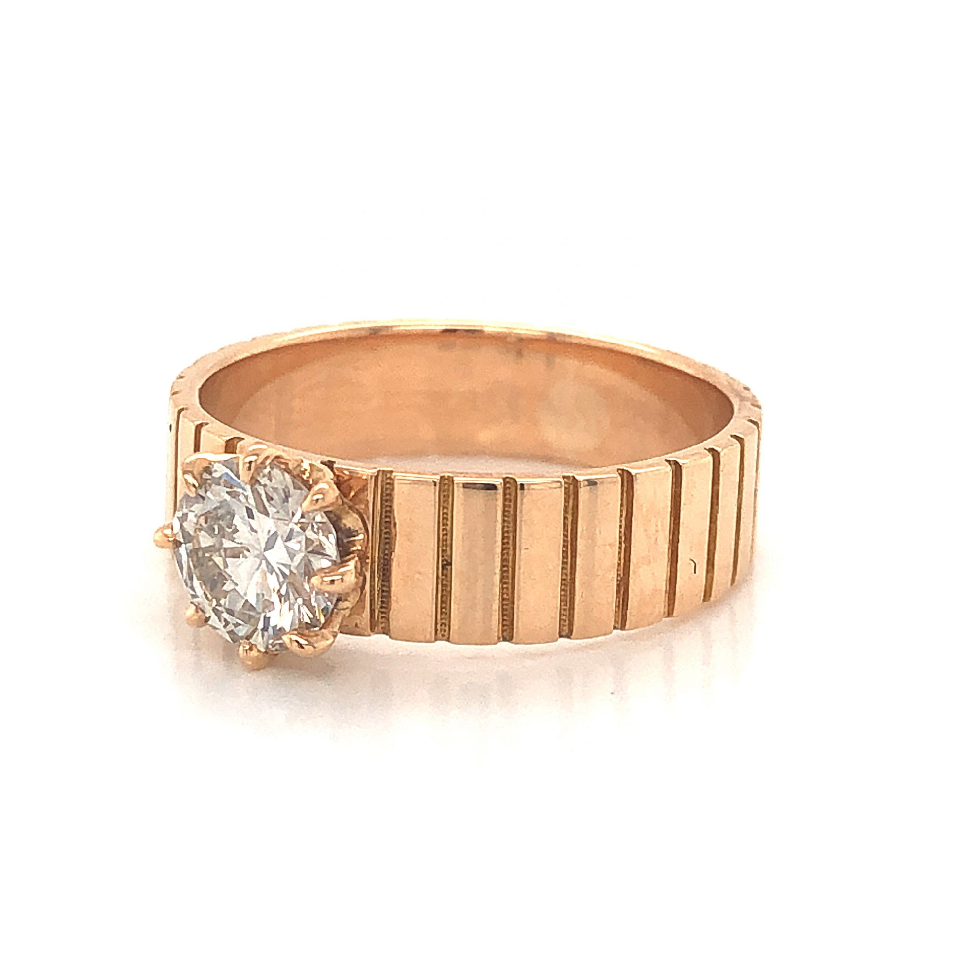 Mid-Century .70 Diamond Engagement Ring in 14k Yellow Gold