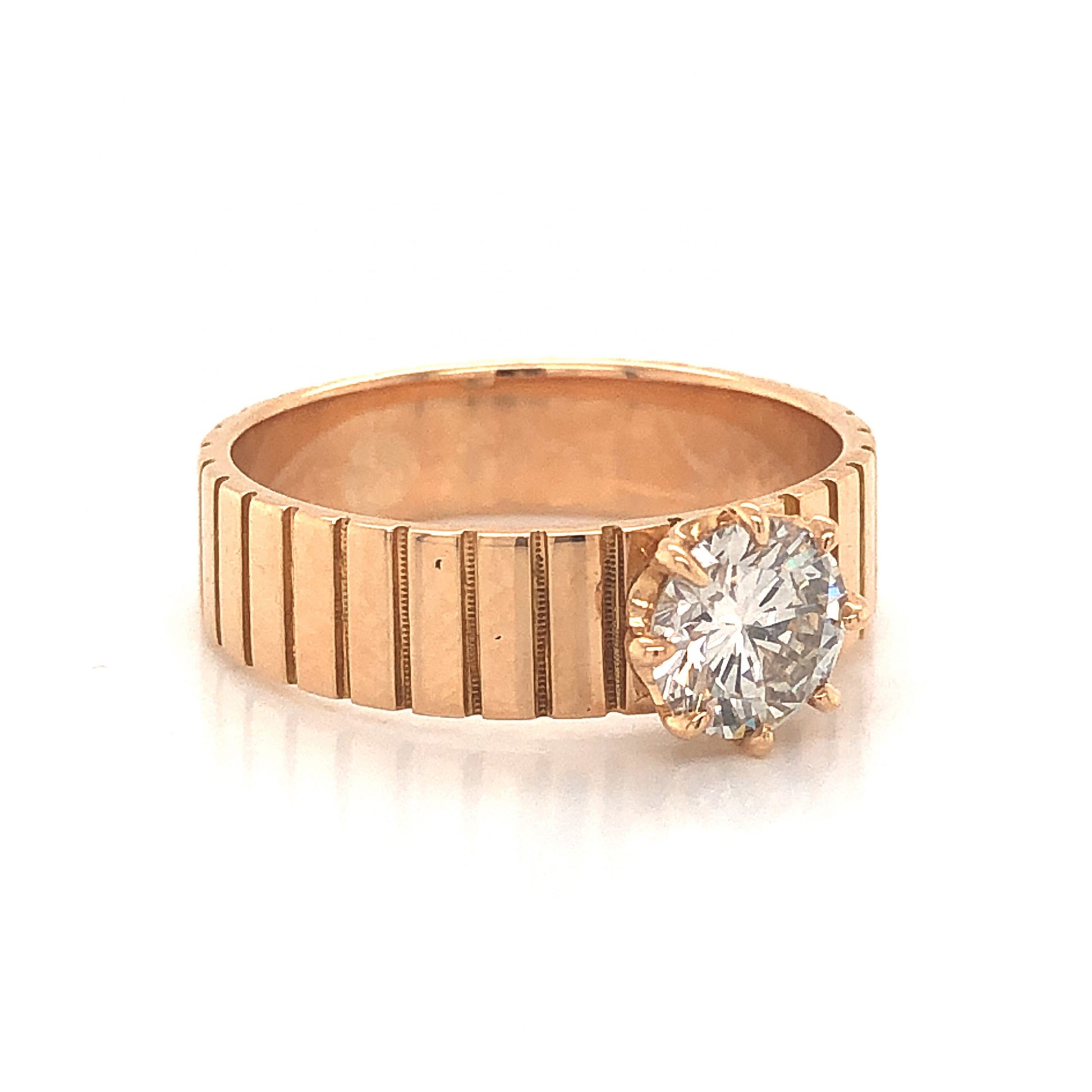 Mid-Century .70 Diamond Engagement Ring in 14k Yellow GoldComposition: 14 Karat Yellow Gold Ring Size: 6 Total Diamond Weight: .70ct Total Gram Weight: 4.3 g